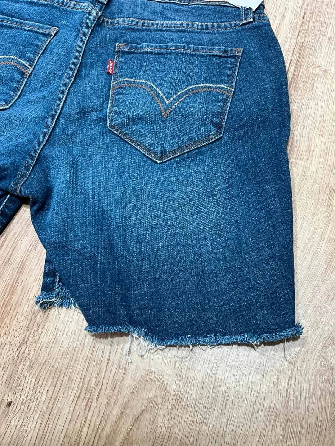 Short en jean Levi's 529 Curvy Boot Cut Femme Vintage 99% Coton Bleu foncé Slv023 – photo 6